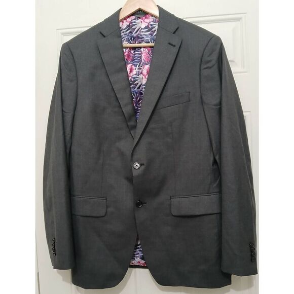 Indochino Other - Indochino mens 40R wool cashmere LUXURY blazer jacket dark gray 2 button